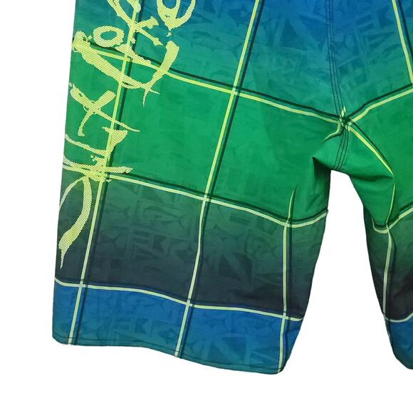 Salt Life Men's Vapor Stretch Board Shorts Size 36 SLX-QD Green Summer Beachy - Picture 10 of 13
